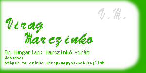 virag marczinko business card