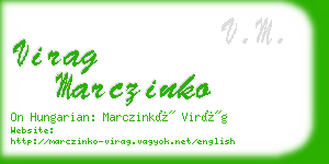 virag marczinko business card